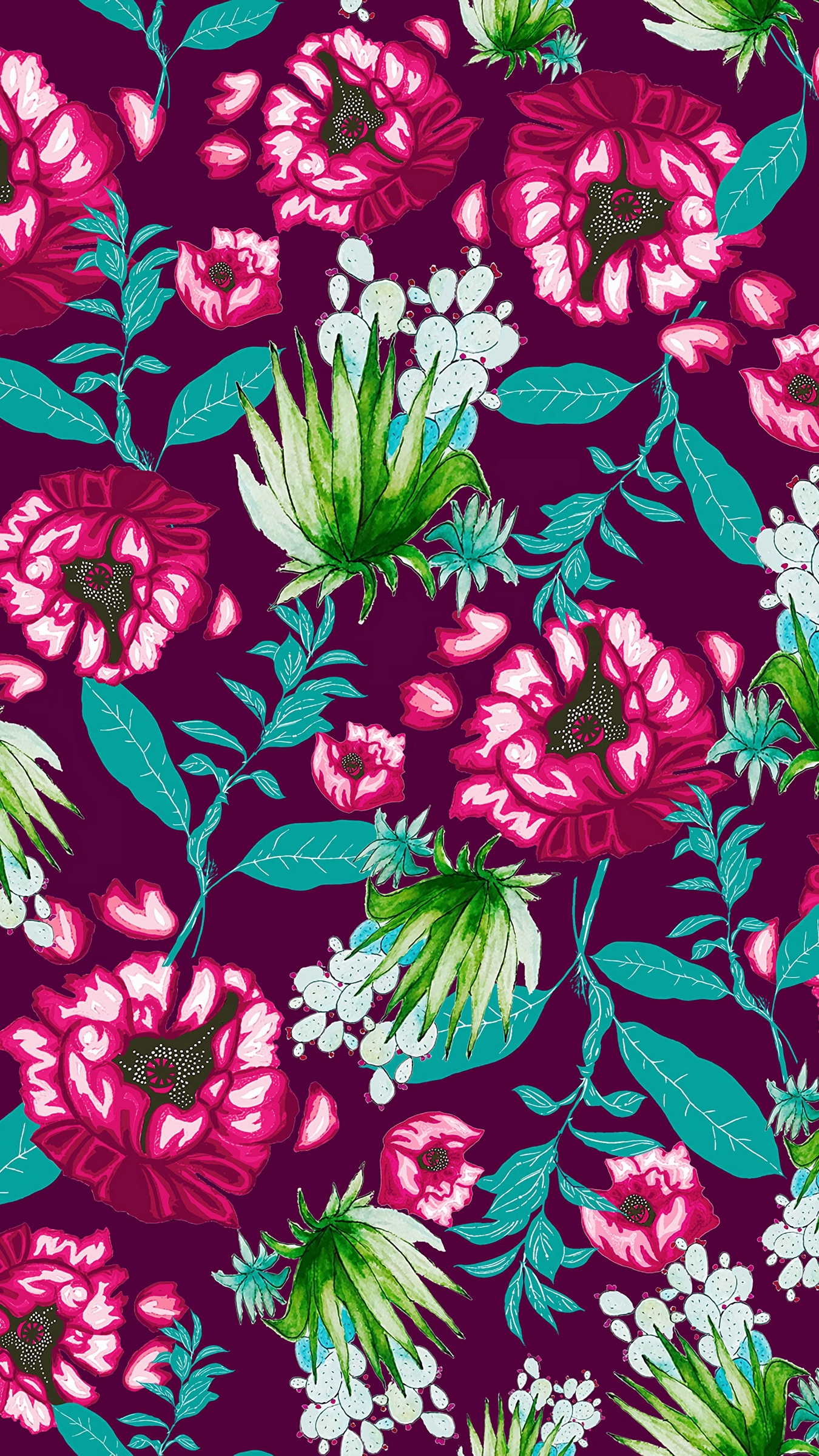 Wallpaper Flowers, Pattern, Art, Texture, Floral - 1080p Texture Floral , HD Wallpaper & Backgrounds