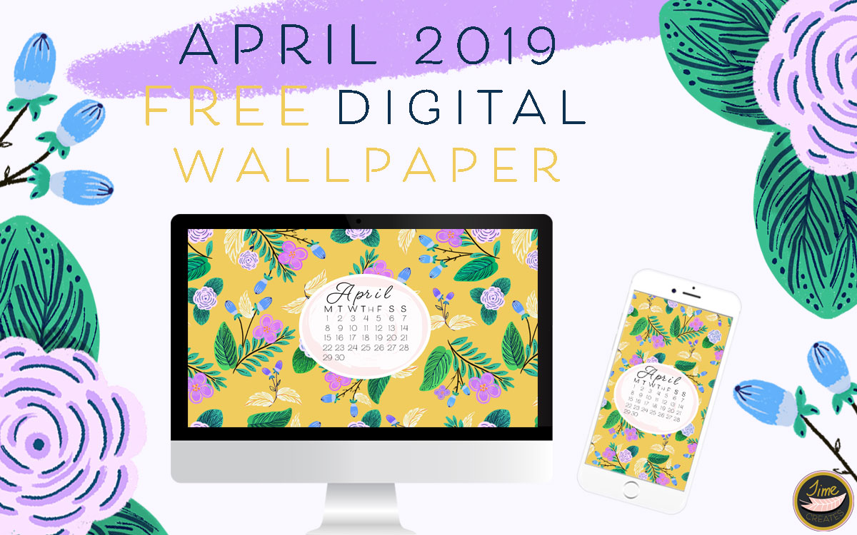 April 2019 Free Digital Pattern Floral Wallpaper - Passion Flower , HD Wallpaper & Backgrounds