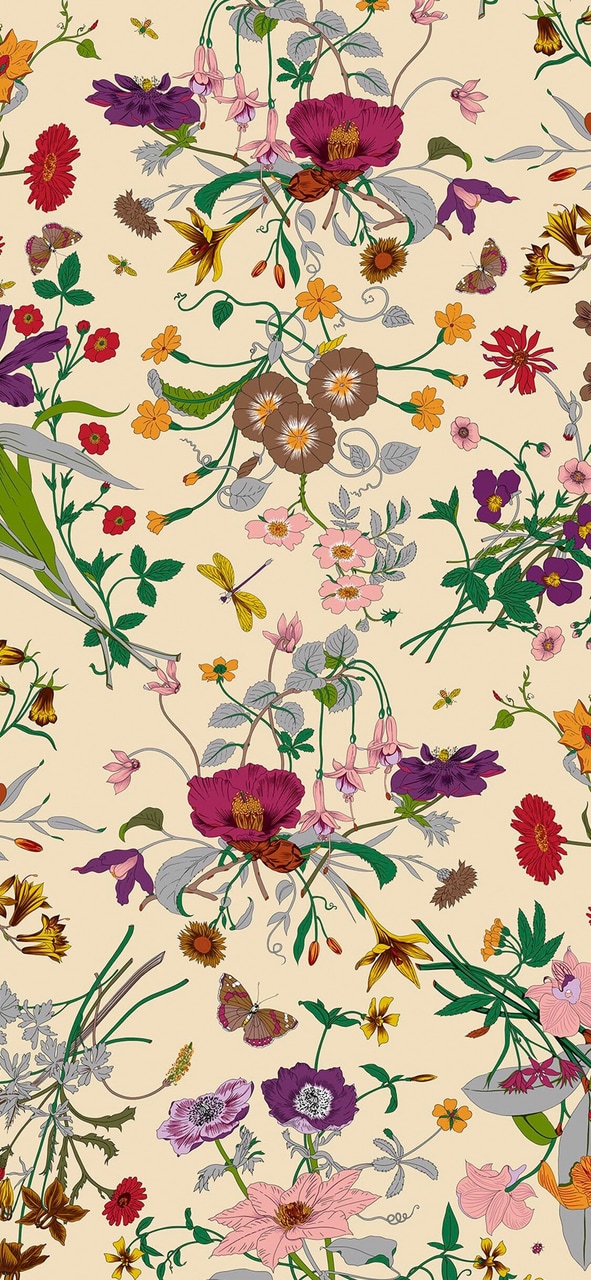 Flowers, Pattern, Gucci And Iphone Wallpaper - Flower Wallpaper Gucci Iphone , HD Wallpaper & Backgrounds