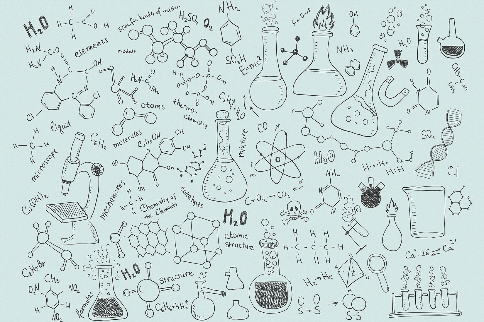 Cute Chemistry Background , HD Wallpaper & Backgrounds