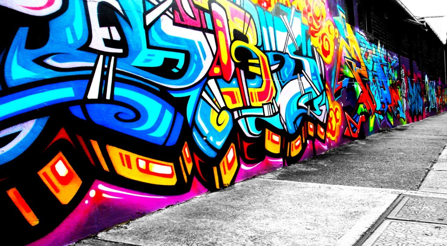 Cool Art Wallpaper Graffiti Wall - Wall Graffiti Art Background , HD Wallpaper & Backgrounds