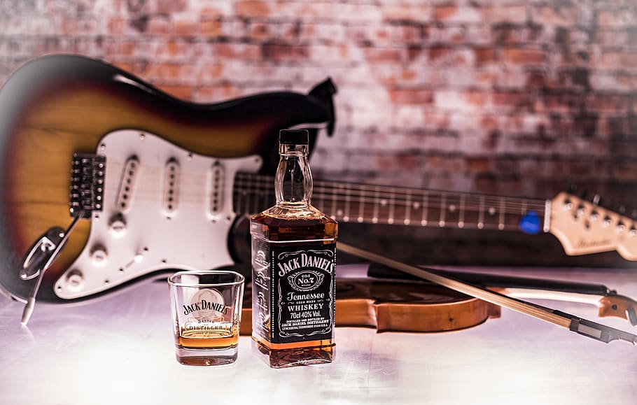 Jack, Jack Daniels, Brandy, Spirit, Alcoholic, Glass, - Guitarras Y Jack Daniel S , HD Wallpaper & Backgrounds