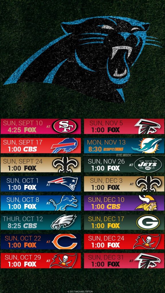 Carolina Panthers Wallpaper Football Pic Hwb440682 - Carolina Panthers 2018 Schedule , HD Wallpaper & Backgrounds