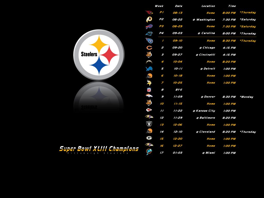 Pittsburgh Steelers 2016 2016 Schedule - Pittsburgh Steelers , HD Wallpaper & Backgrounds