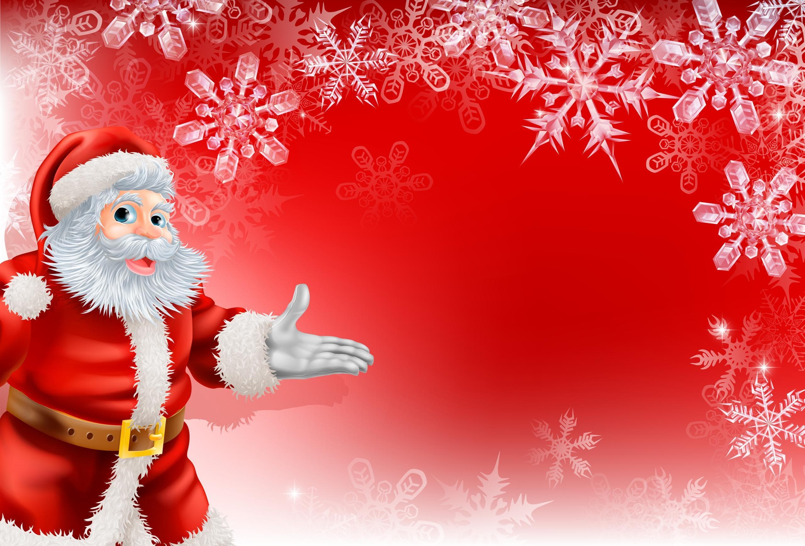 Santa Claus Hd Wallpaper - Christmas With Santa Background , HD Wallpaper & Backgrounds