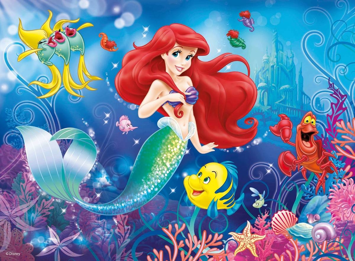 Ariel Little Mermaid Wallpaper-ot9883x - Ariel The Little Mermaid Hd , HD Wallpaper & Backgrounds