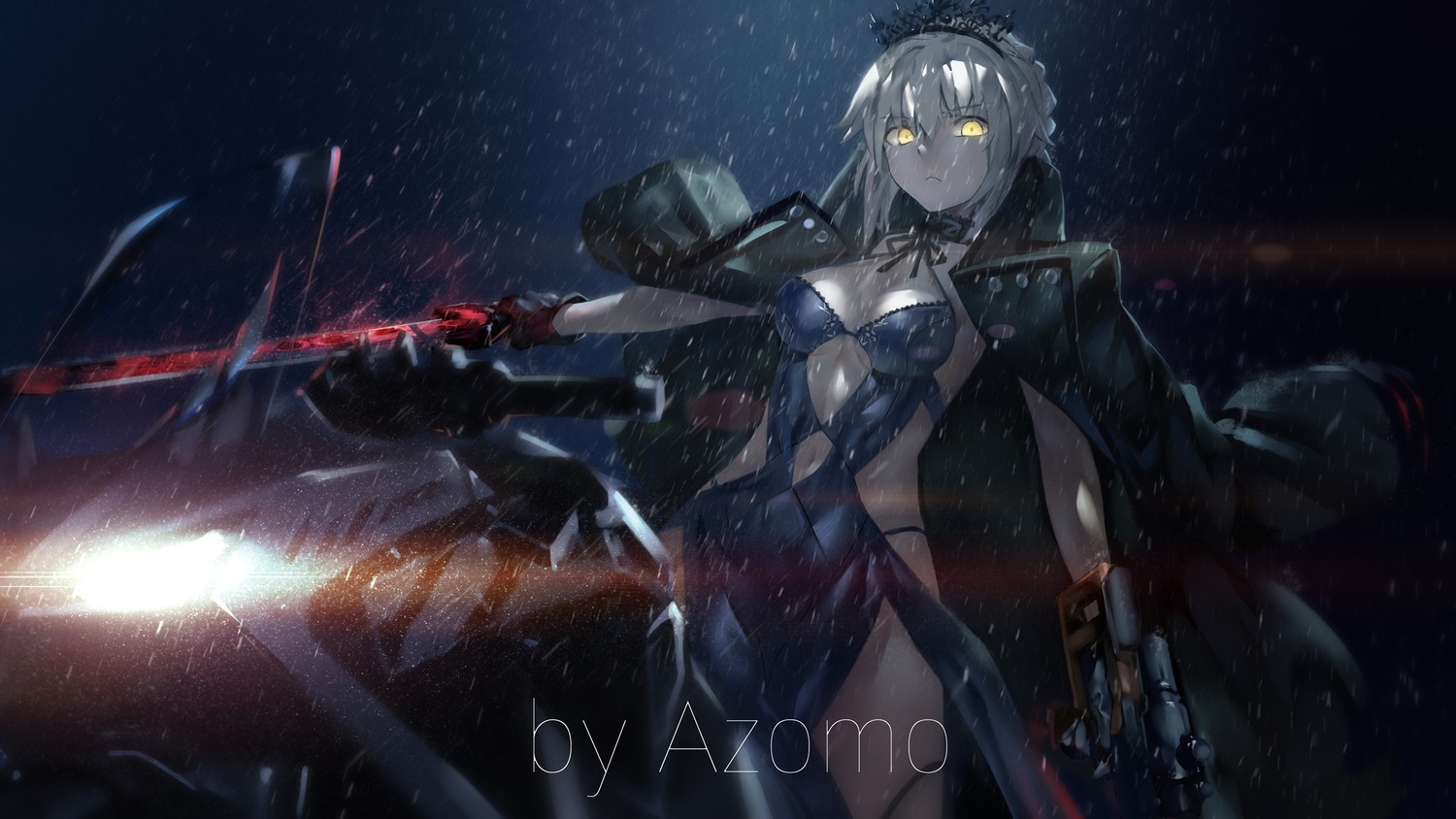 Azomo Cleavage Fate/grand Order Saber Saber Alter Sword - Nightcore Heart Of War , HD Wallpaper & Backgrounds