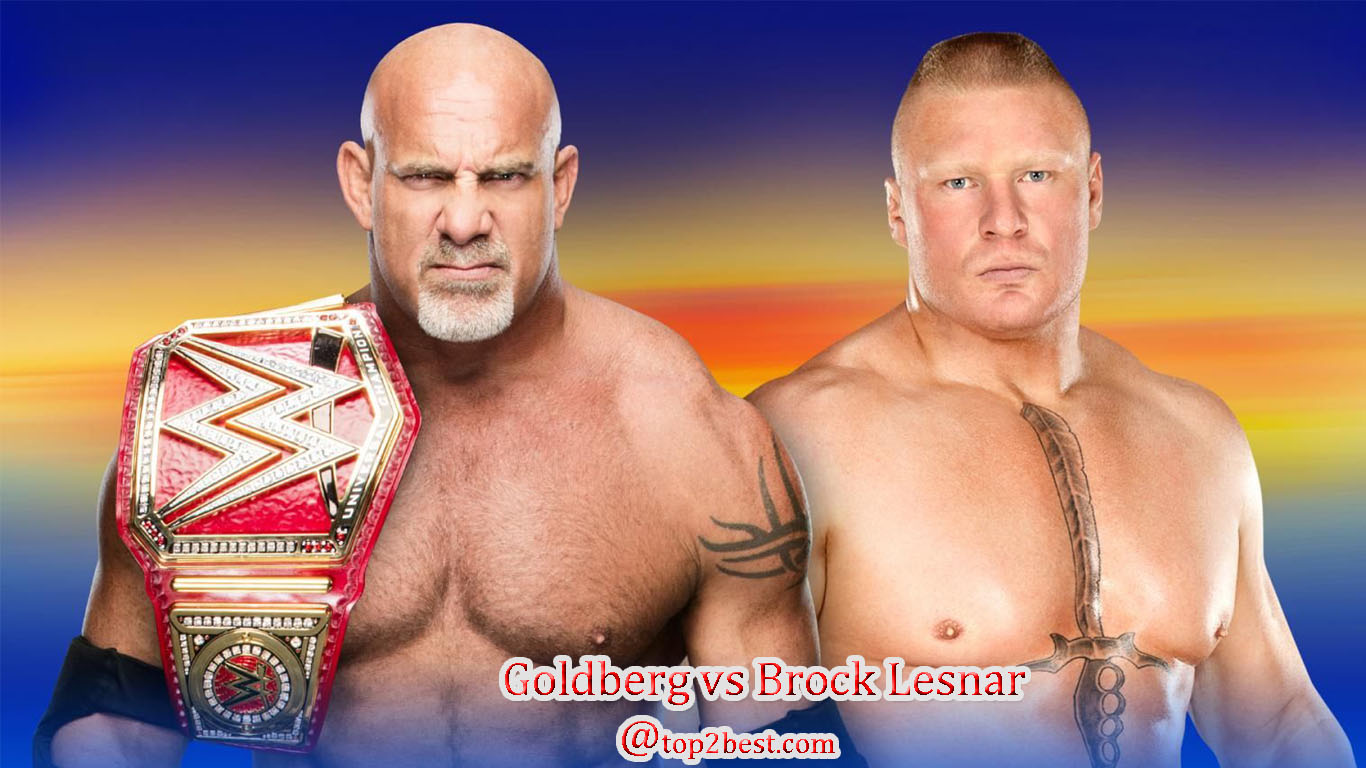 Goldberg Vs Brock Lesnar Image - Wrestlemania 33 Goldberg Vs Brock Lesnar , HD Wallpaper & Backgrounds