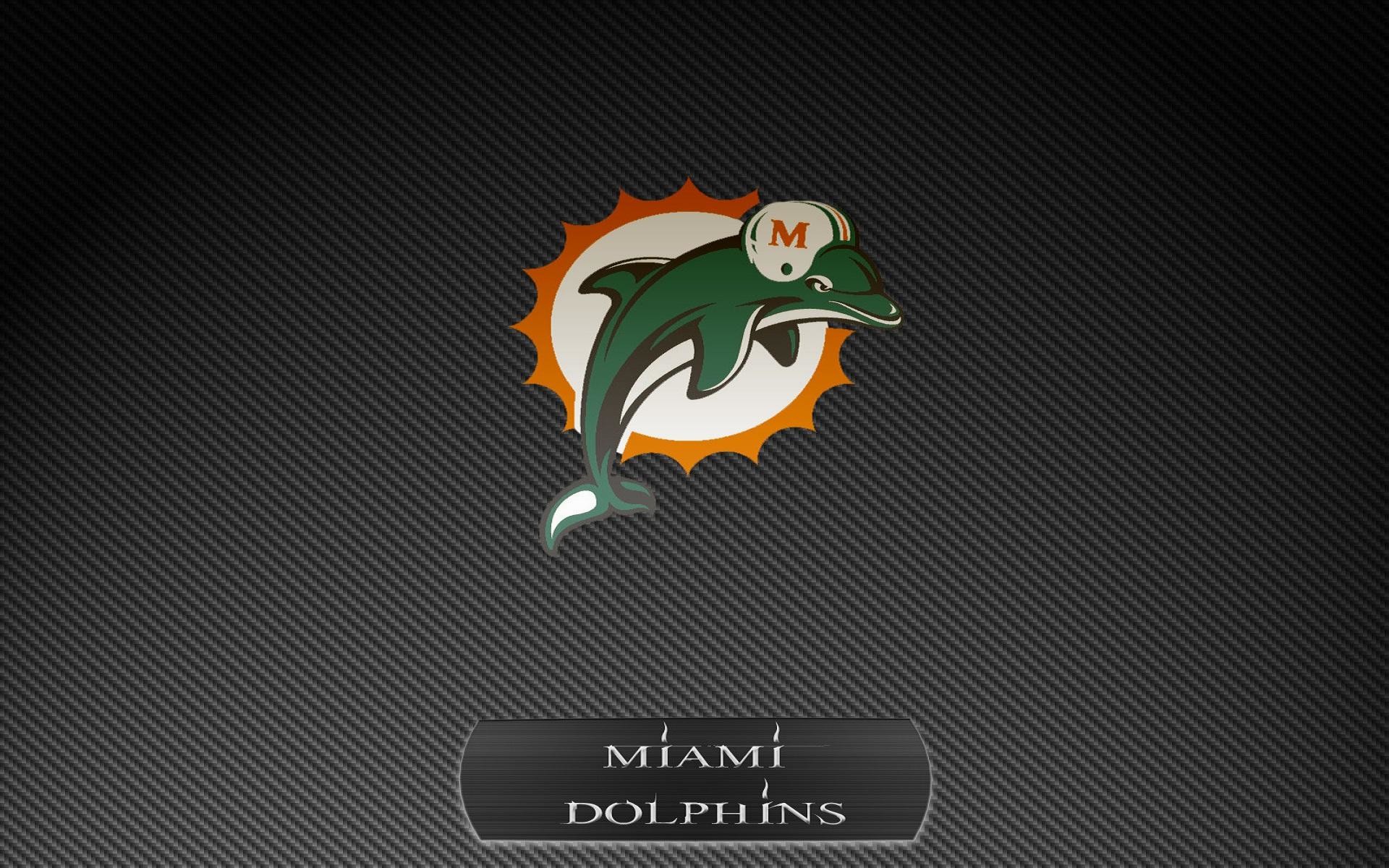 Logo Miami Dolphins Wallpaper Hd Free 
 Data Src - Black Miami Dolphins , HD Wallpaper & Backgrounds
