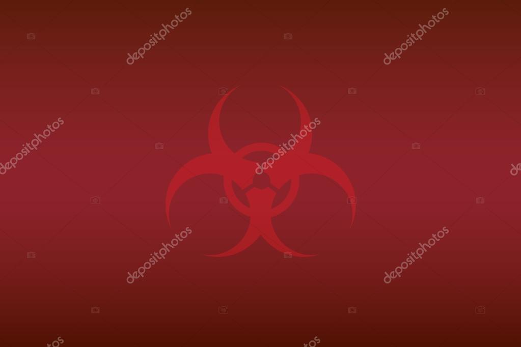 Red Biohazard Sign On Crimson Background For Wallpaper - Emblem , HD Wallpaper & Backgrounds