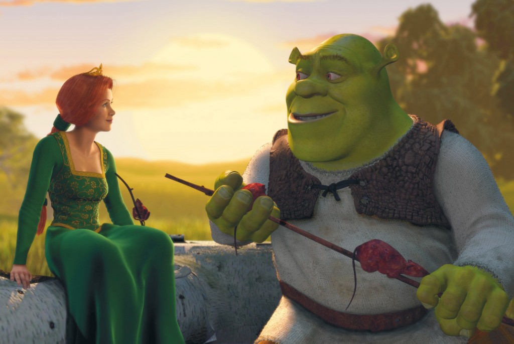 Shrek Rat On A Stick - Shrek: Shrek And Fiona Sunset , HD Wallpaper & Backgrounds