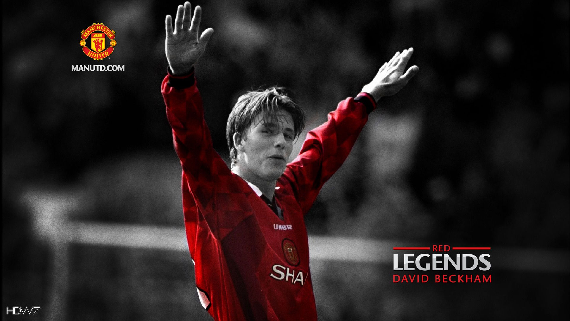 David Beckham Red Legends Manchester United Wallpaper - Manchester United Pc Wallpaper Hd , HD Wallpaper & Backgrounds