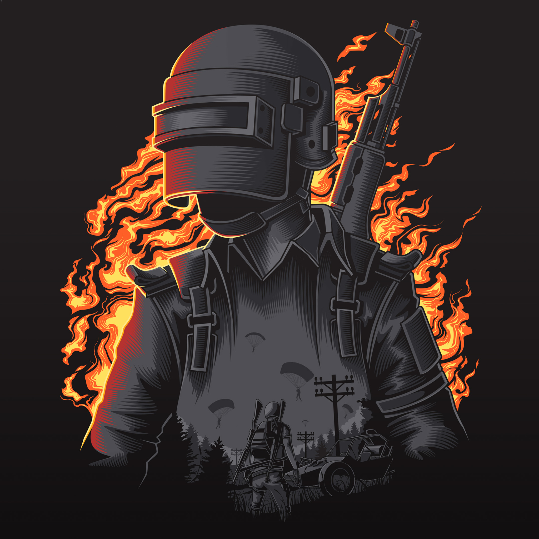 4k Wallpapers For Ipad - Dark Pubg , HD Wallpaper & Backgrounds