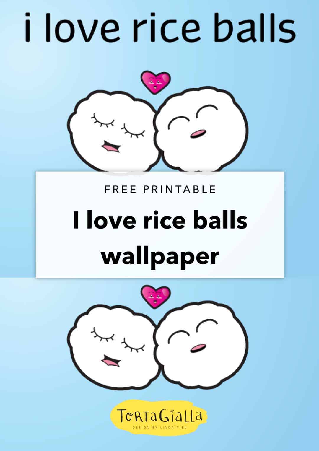 Cute Food Wallpaper - Love Rice , HD Wallpaper & Backgrounds