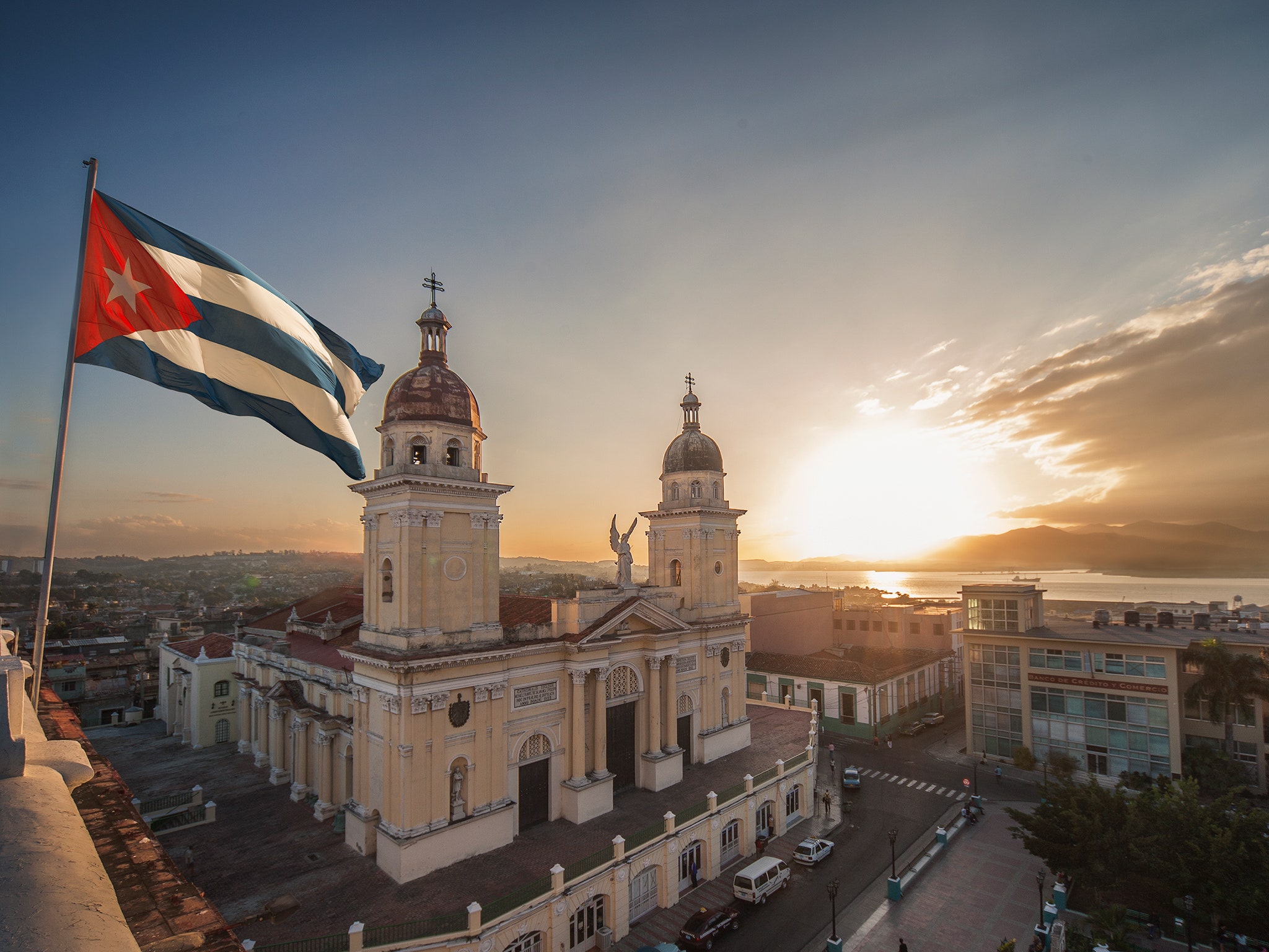 This Image May Contain Flag, Symbol, Dome, Architecture, - Cathedral In Santiago De Cuba , HD Wallpaper & Backgrounds