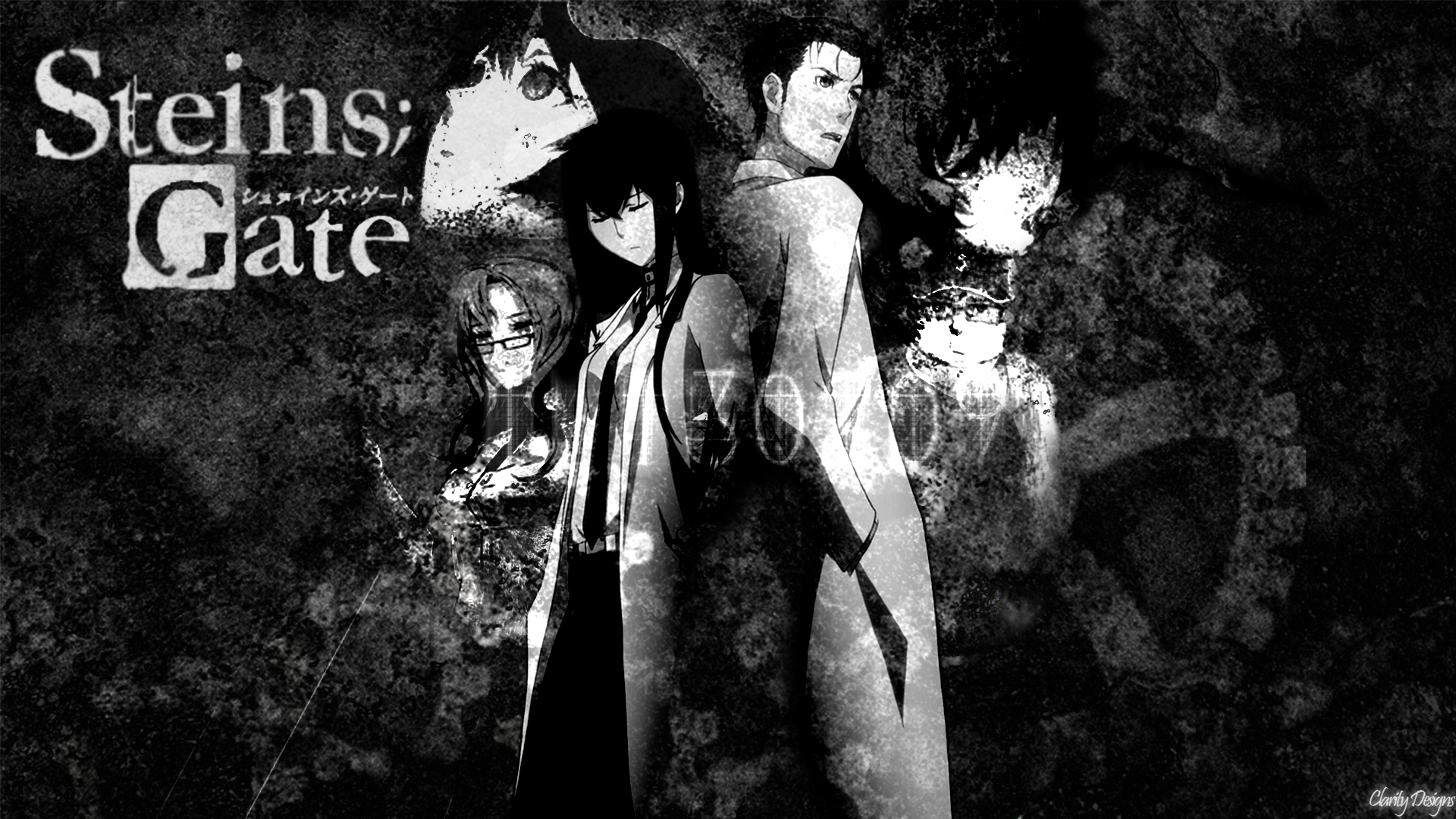 Steins Gate Wallpaper Black , HD Wallpaper & Backgrounds