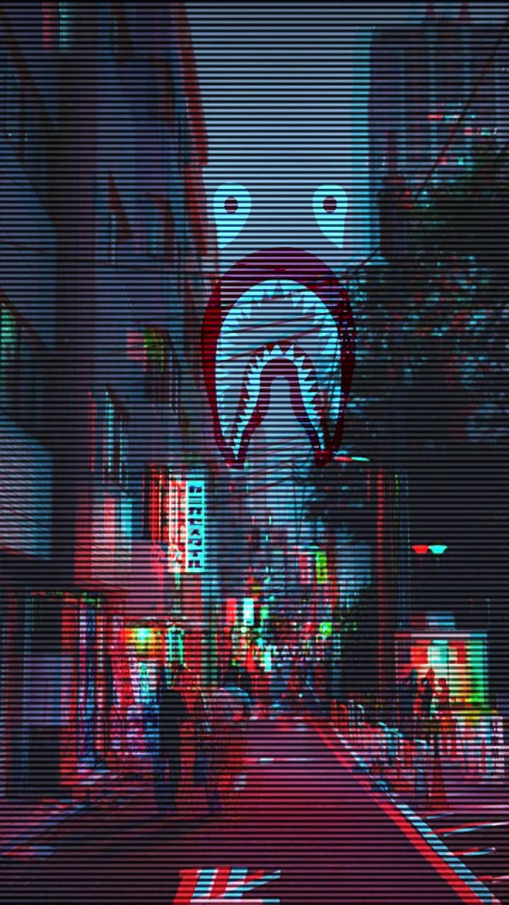 Bape Tokyo Glitch In 2019 Glitch Wallpaper, Bape - Bape Wallpaper Iphone , HD Wallpaper & Backgrounds