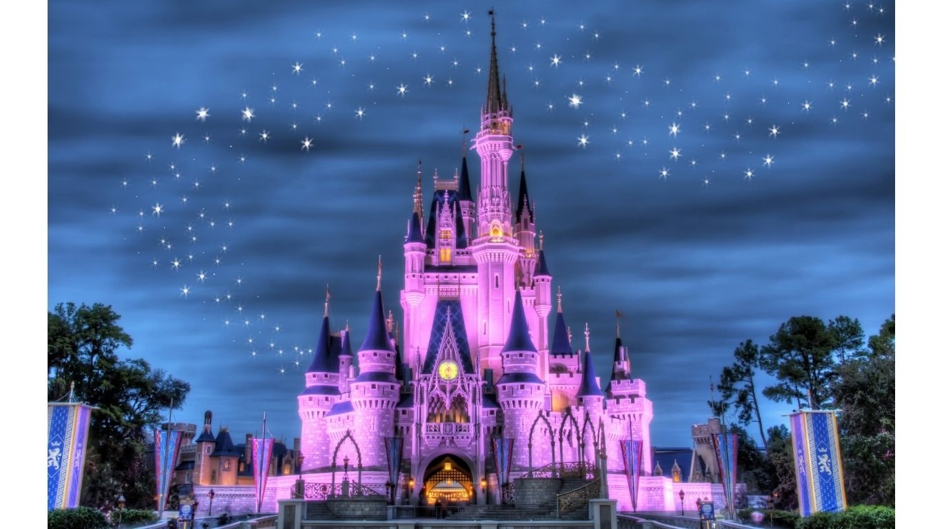 Disney Castle With Stars , HD Wallpaper & Backgrounds