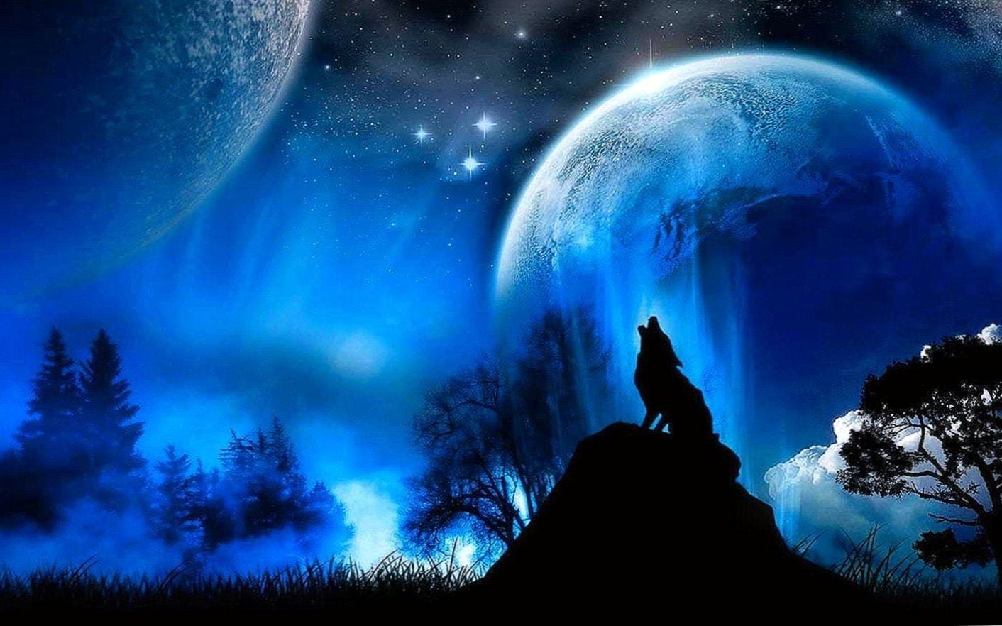 Wolf Blood Moon Wallpapers - Cool Wolf Facebook Cover , HD Wallpaper & Backgrounds