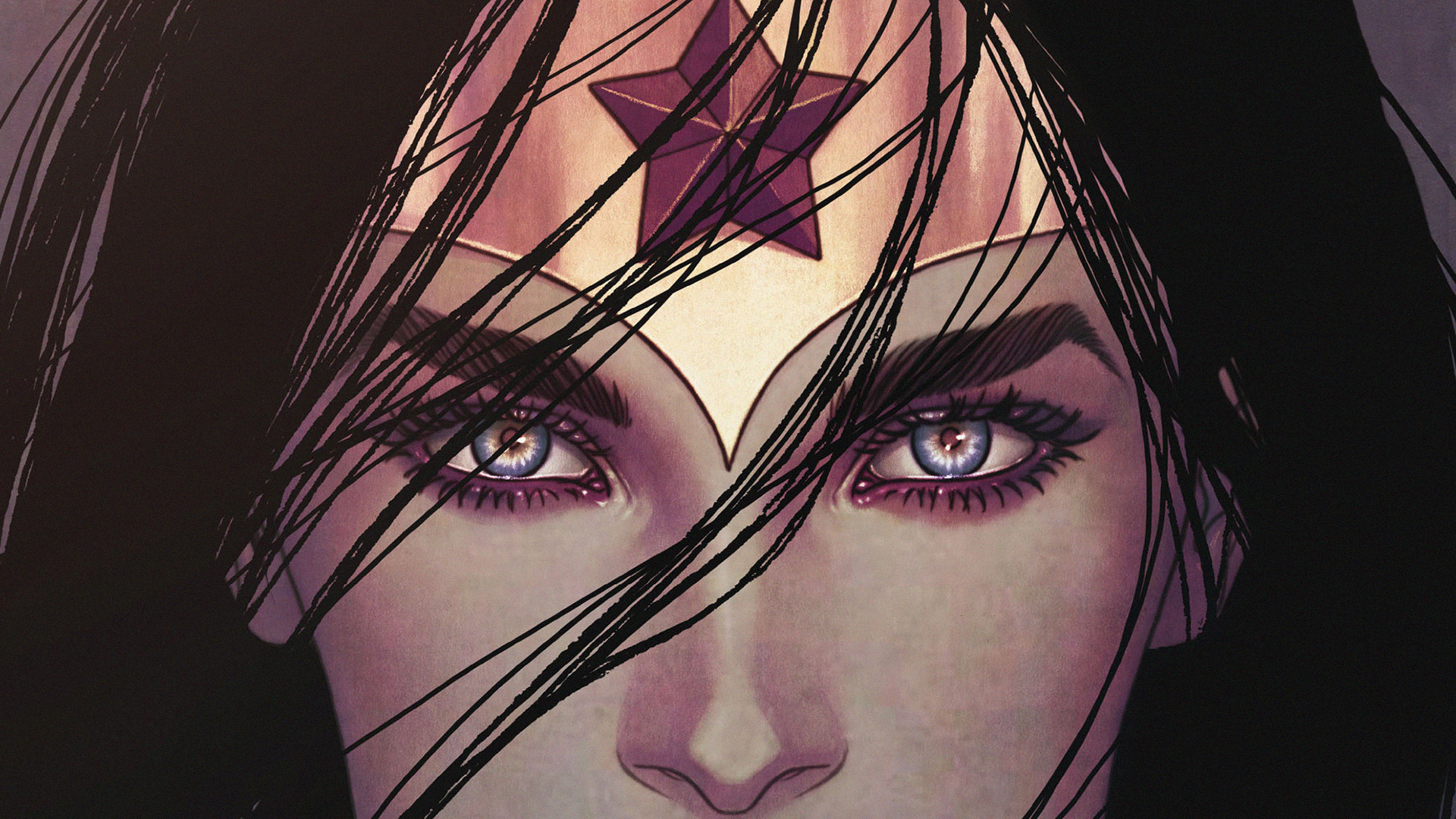 Comics Wonder Woman Blue Eyes Diana Prince Dc Comics - Wonder Woman Eye , HD Wallpaper & Backgrounds