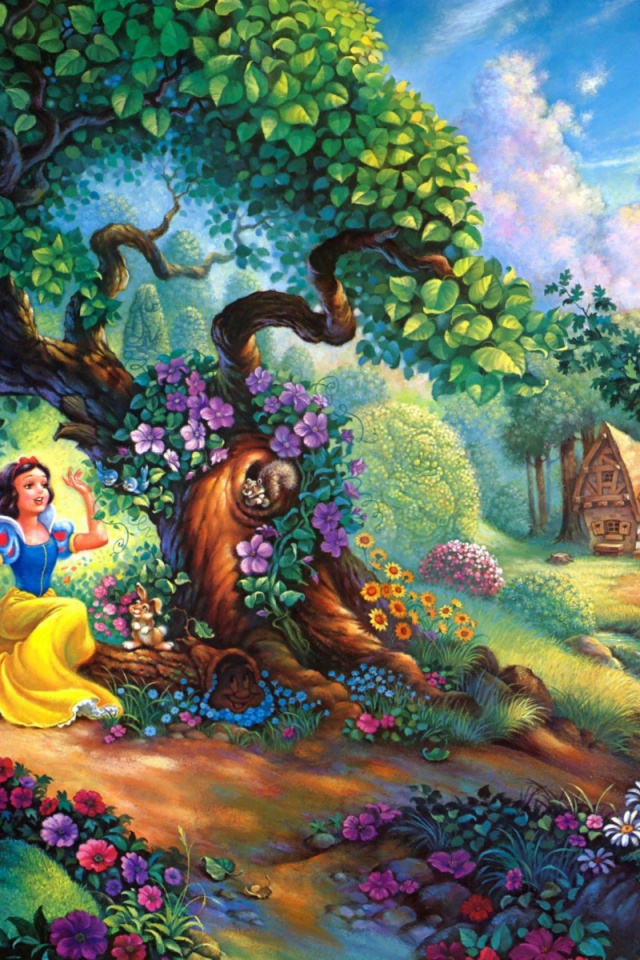 Snow White In The Garden , HD Wallpaper & Backgrounds