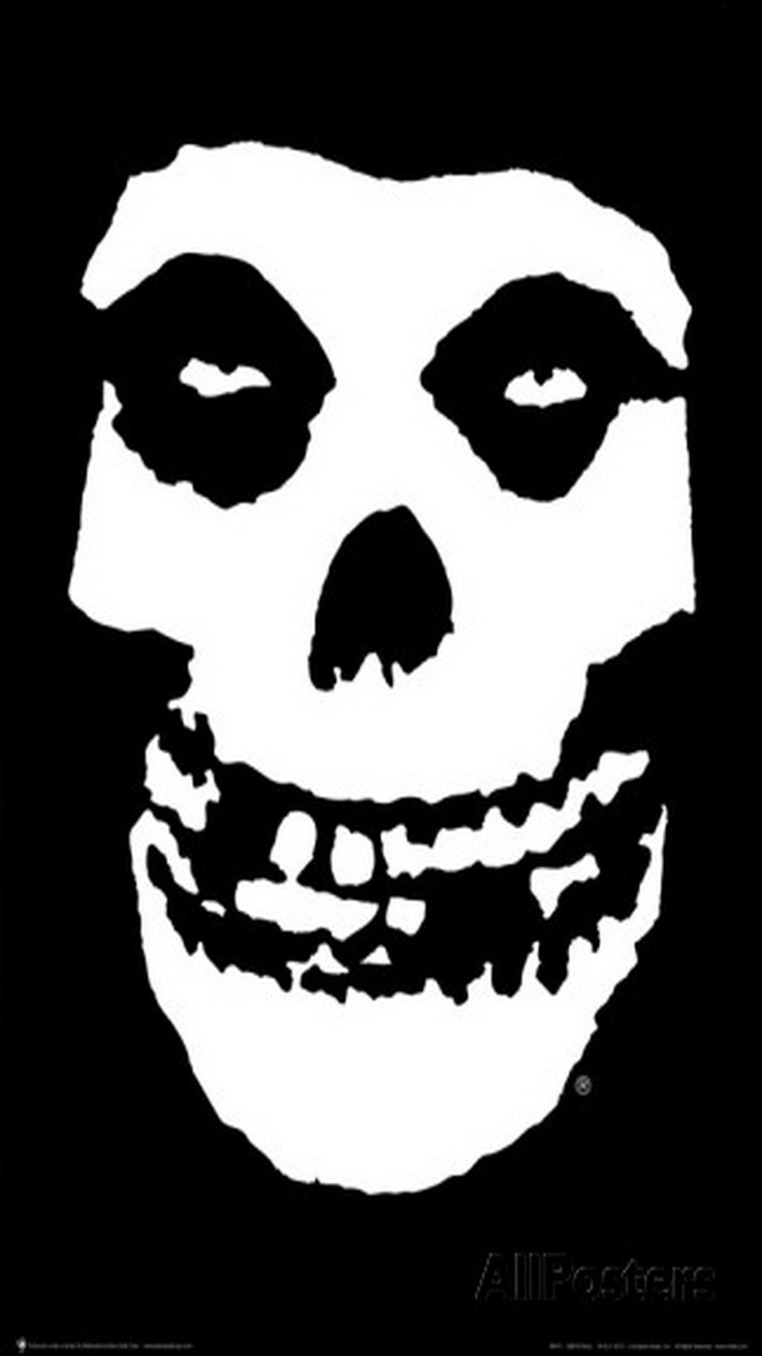 Rock Wallpaper App - Misfits Skull , HD Wallpaper & Backgrounds