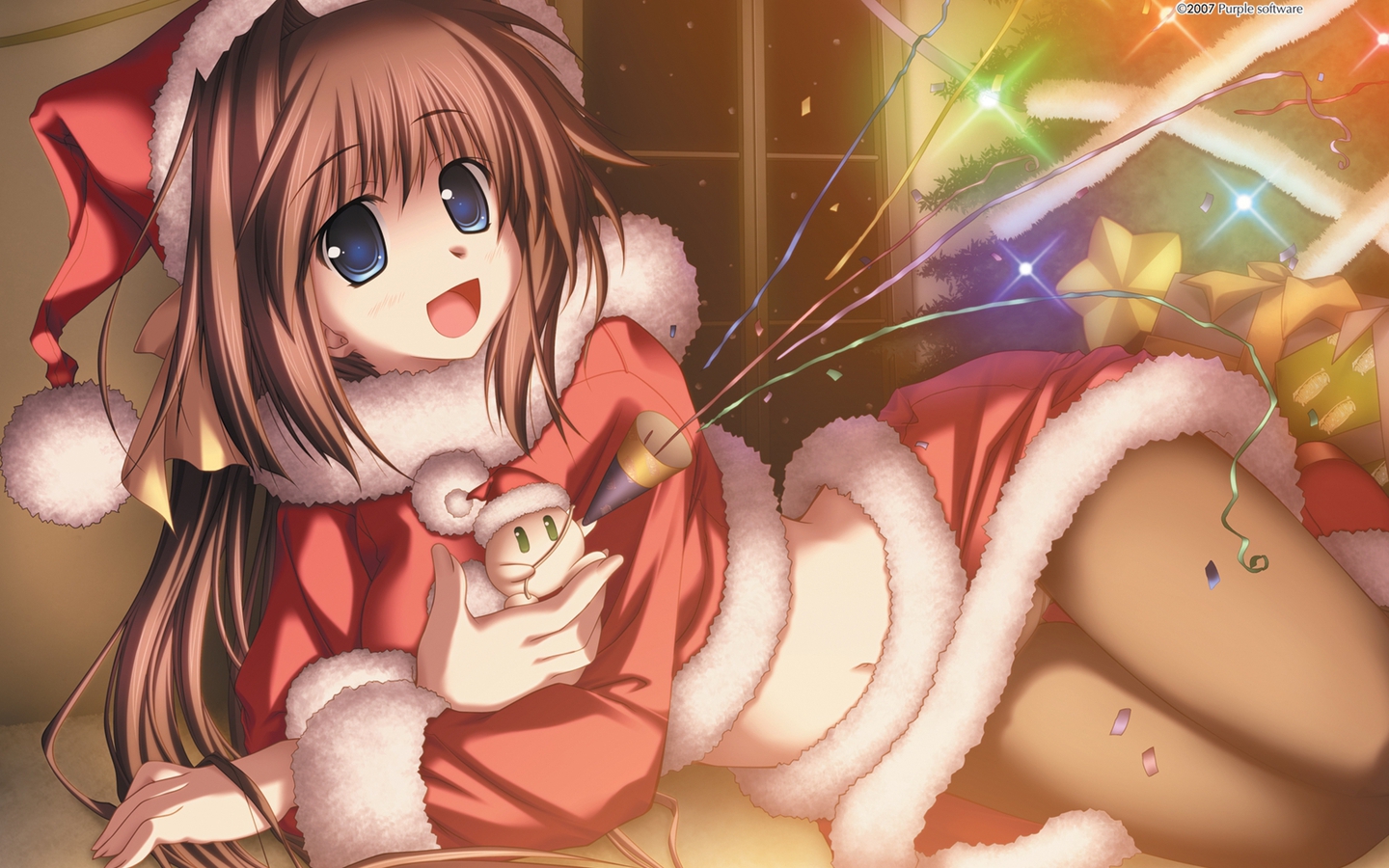 Cute Christmas Anime Girl , HD Wallpaper & Backgrounds