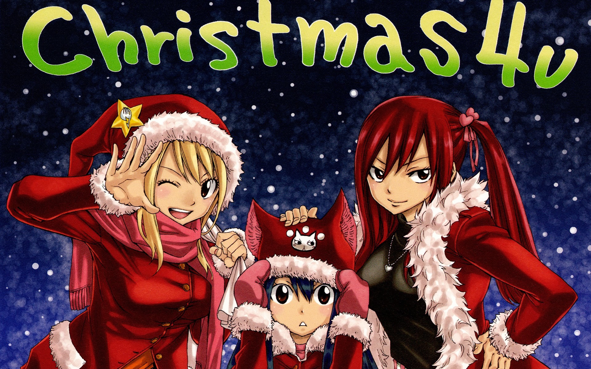 Fairytale Anime Wallpaper - Fairy Tail Anime Christmas , HD Wallpaper & Backgrounds