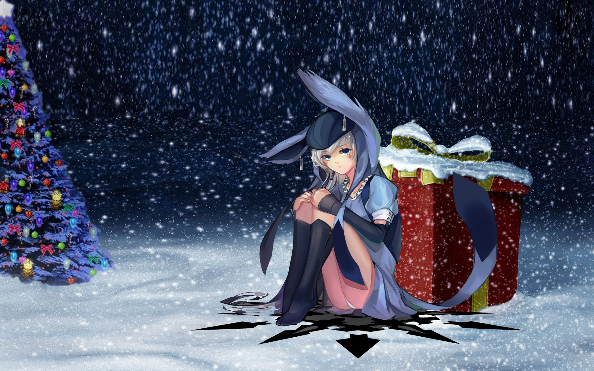 Anime Christmas Girl Wallpaper - Anime Wallpaper Christmas , HD Wallpaper & Backgrounds