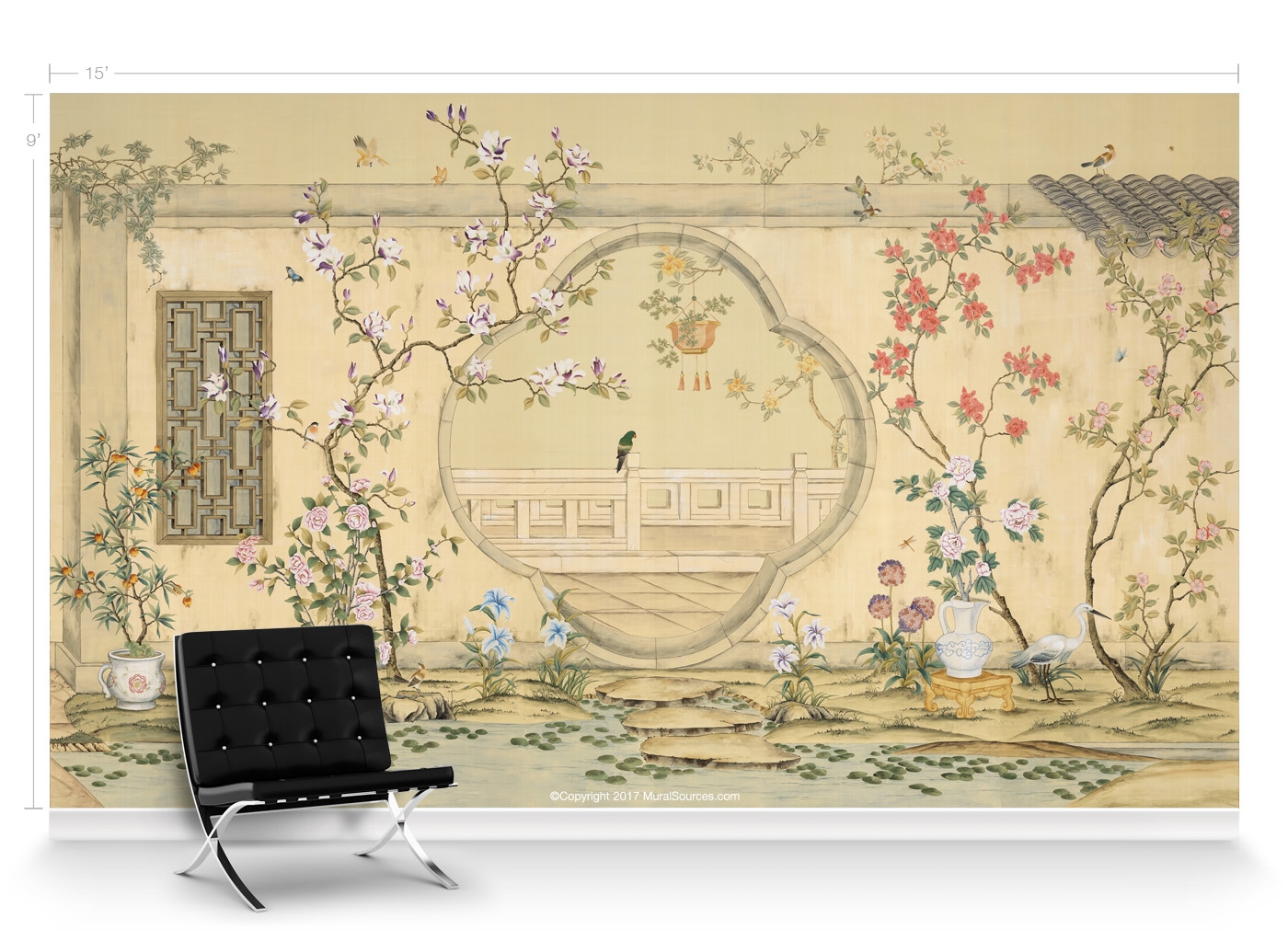 Traditional Chinoiserie Wallpaper - Chinoiserie Murals , HD Wallpaper & Backgrounds