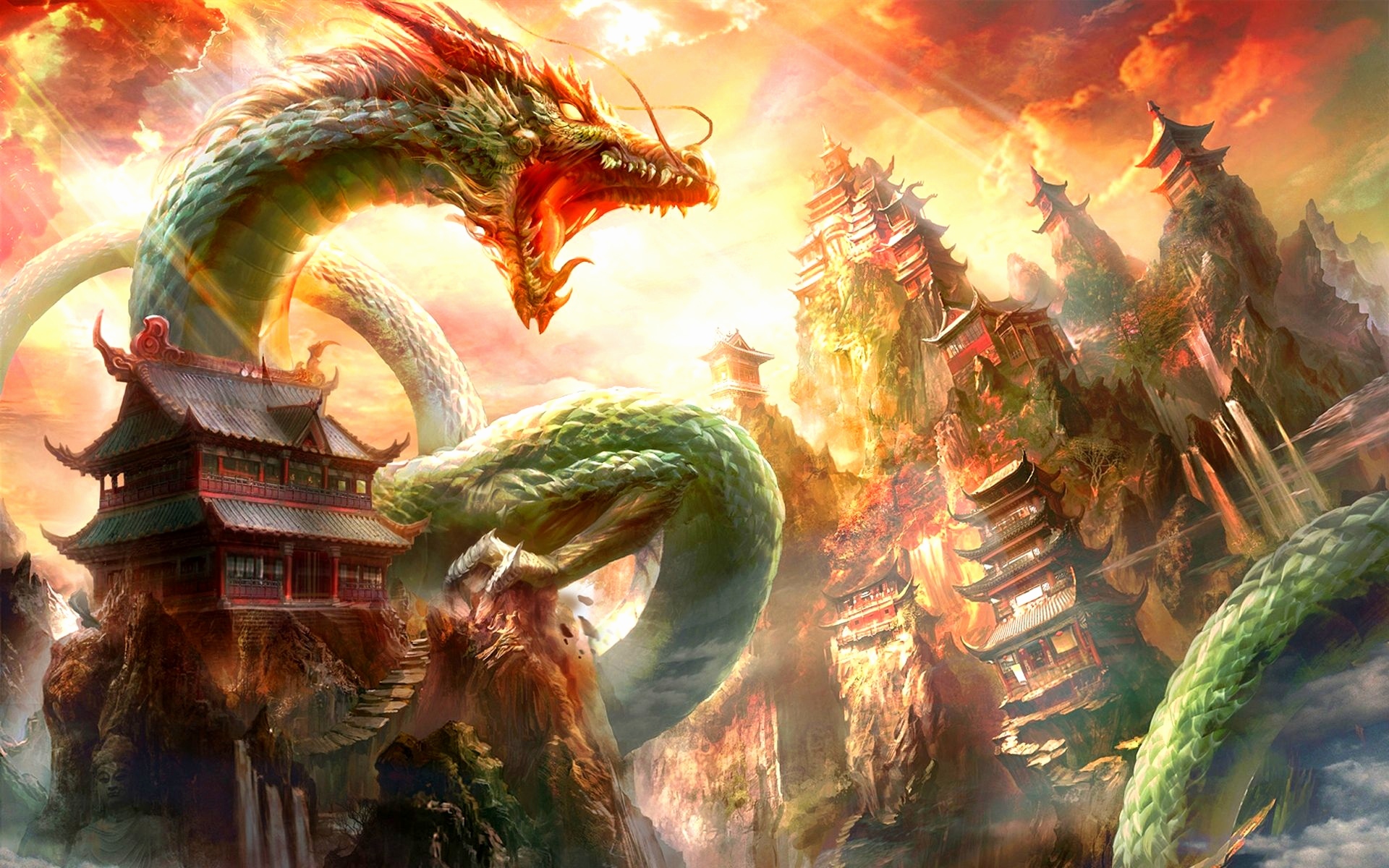 Chinese Dragon Wallpaper 4k , HD Wallpaper & Backgrounds