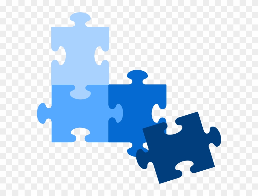 Jigsaw Puzzles Puzz 3d Desktop Wallpaper Clip Art - Blue Puzzle Pieces Clip Art , HD Wallpaper & Backgrounds