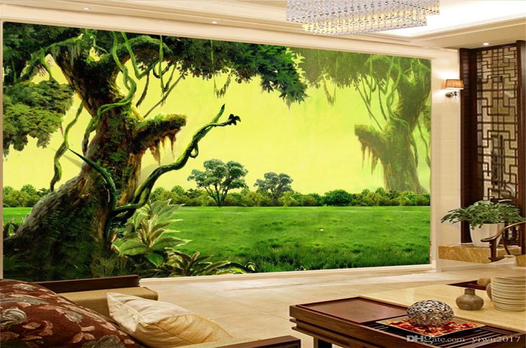 Oil Painting Landscape Living Room , HD Wallpaper & Backgrounds