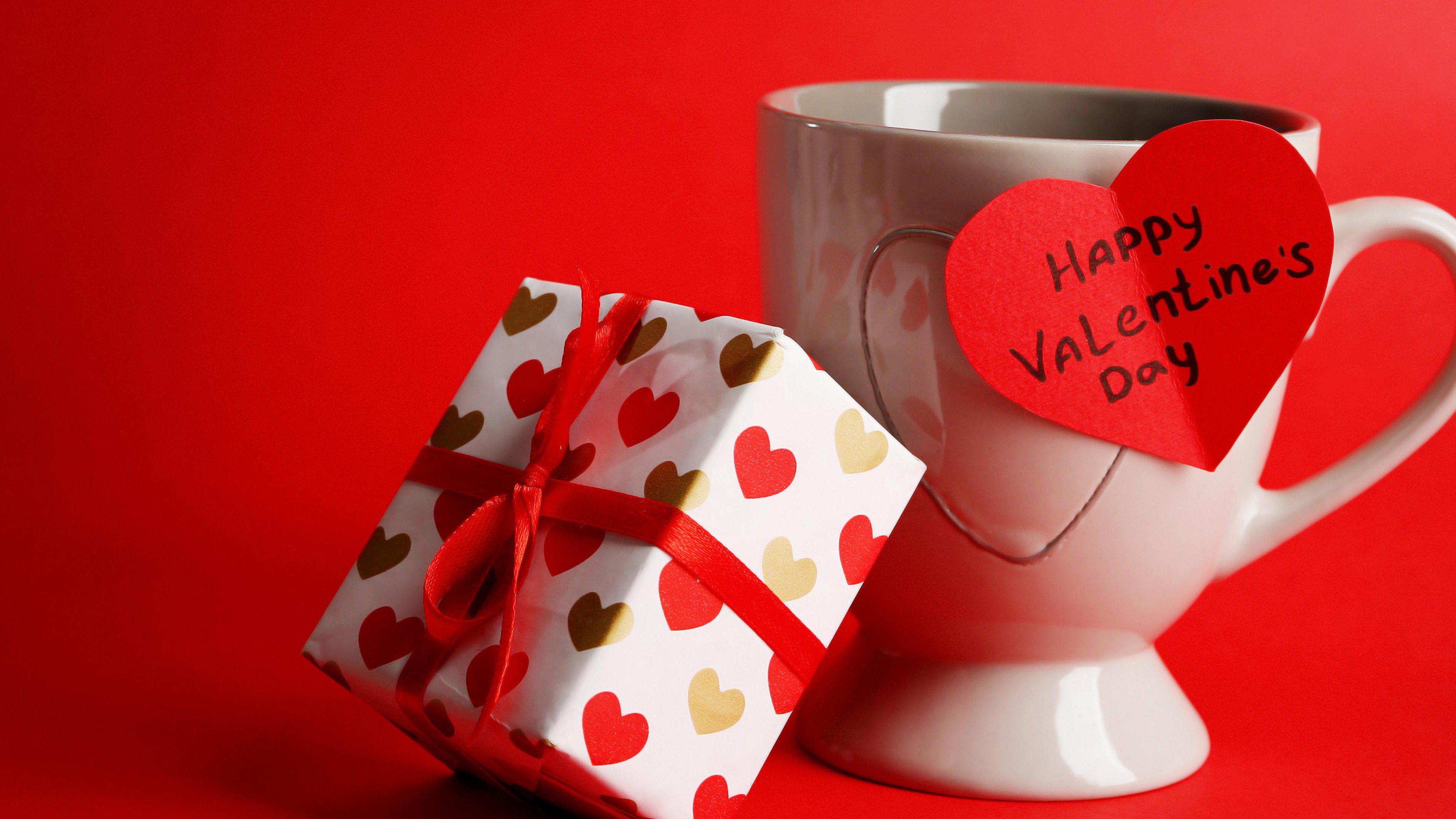 Happy Valentines Day Gift 4k Wallpaper - Happy Valentine Day Gift , HD Wallpaper & Backgrounds