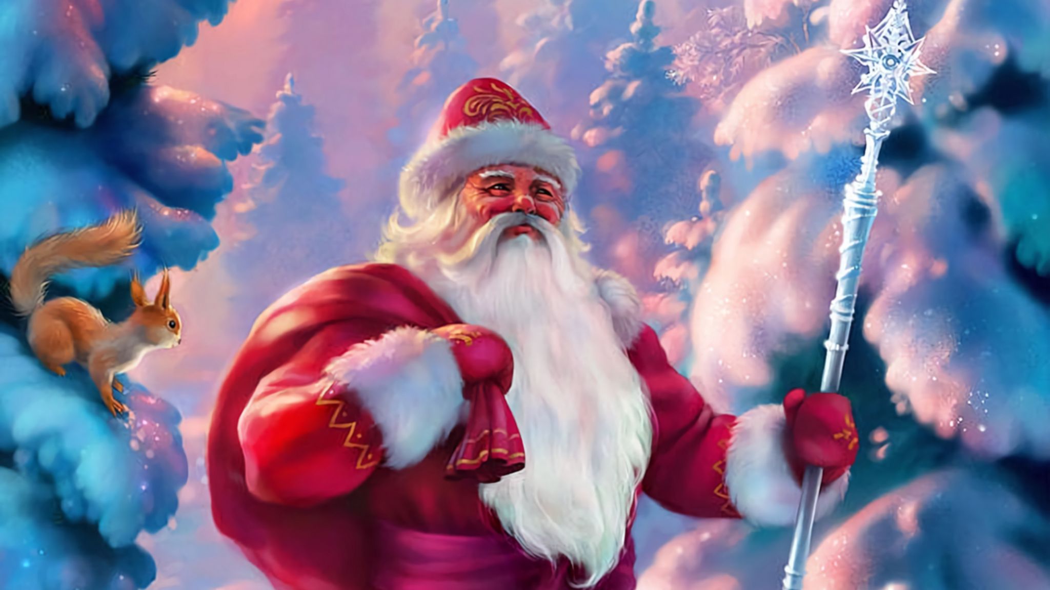 Wallpaper Santa Claus, New Year, Winter, Fabulous, - Iphone Wallpaper Santa Claus , HD Wallpaper & Backgrounds