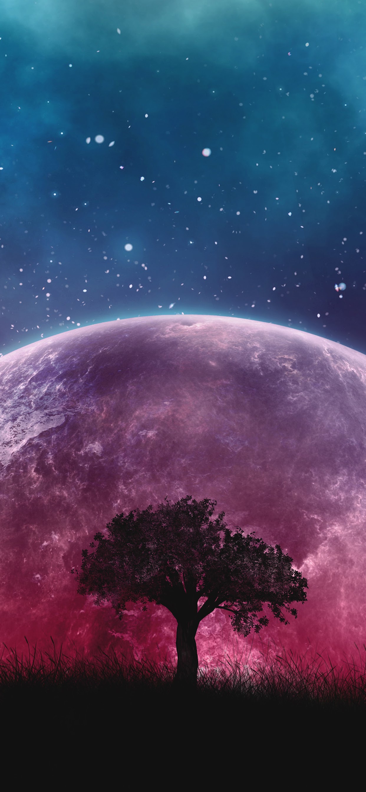 Moon, Night, Sky, Stars, Landscape, Scenery, 8k, - Galaxy Wallpaper For Ipad , HD Wallpaper & Backgrounds