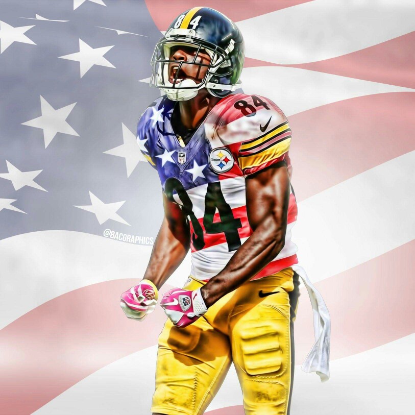 Antonio Brown American Flag , HD Wallpaper & Backgrounds