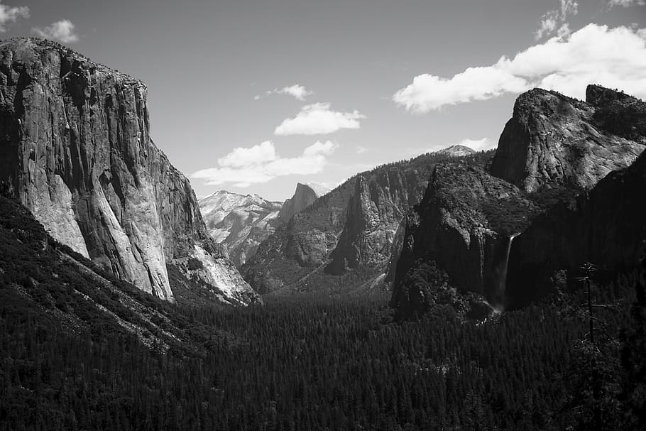 Grayscale Photography Of El Capitan, Yosemite, Mountain, - Yosemite National Park, Yosemite Valley , HD Wallpaper & Backgrounds