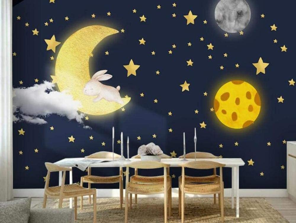 Moon And Stars Wall Mural , HD Wallpaper & Backgrounds