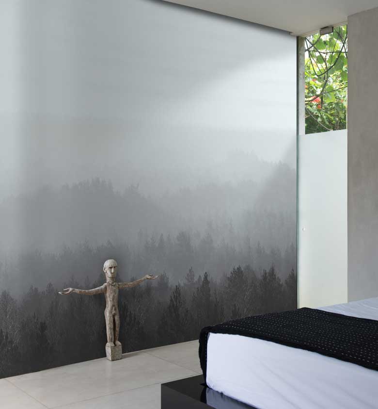 Oslo Ice Forest Tree Wall Mural - Bedroom Wall Mural Ideas , HD Wallpaper & Backgrounds