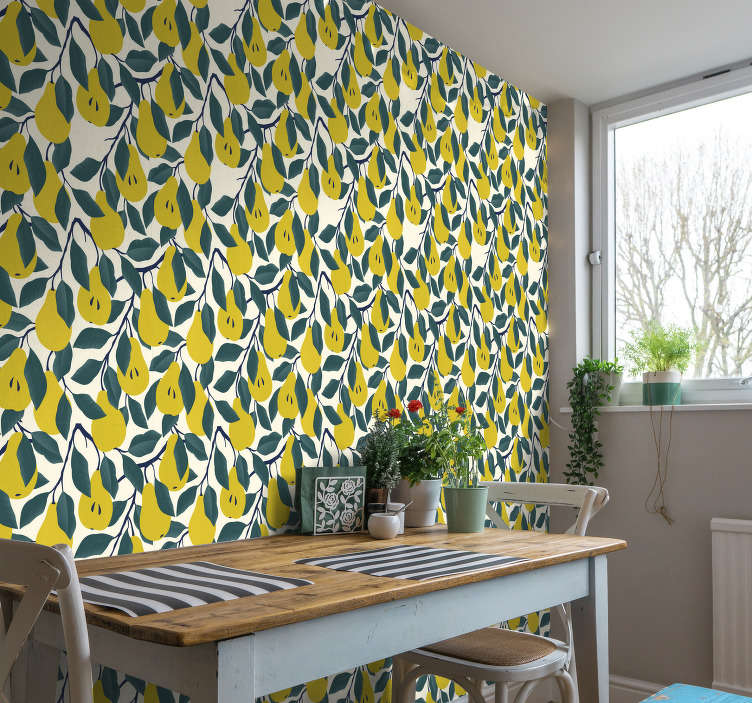 Pear Tree Wallpaper - Fotobehang Woonkamer , HD Wallpaper & Backgrounds