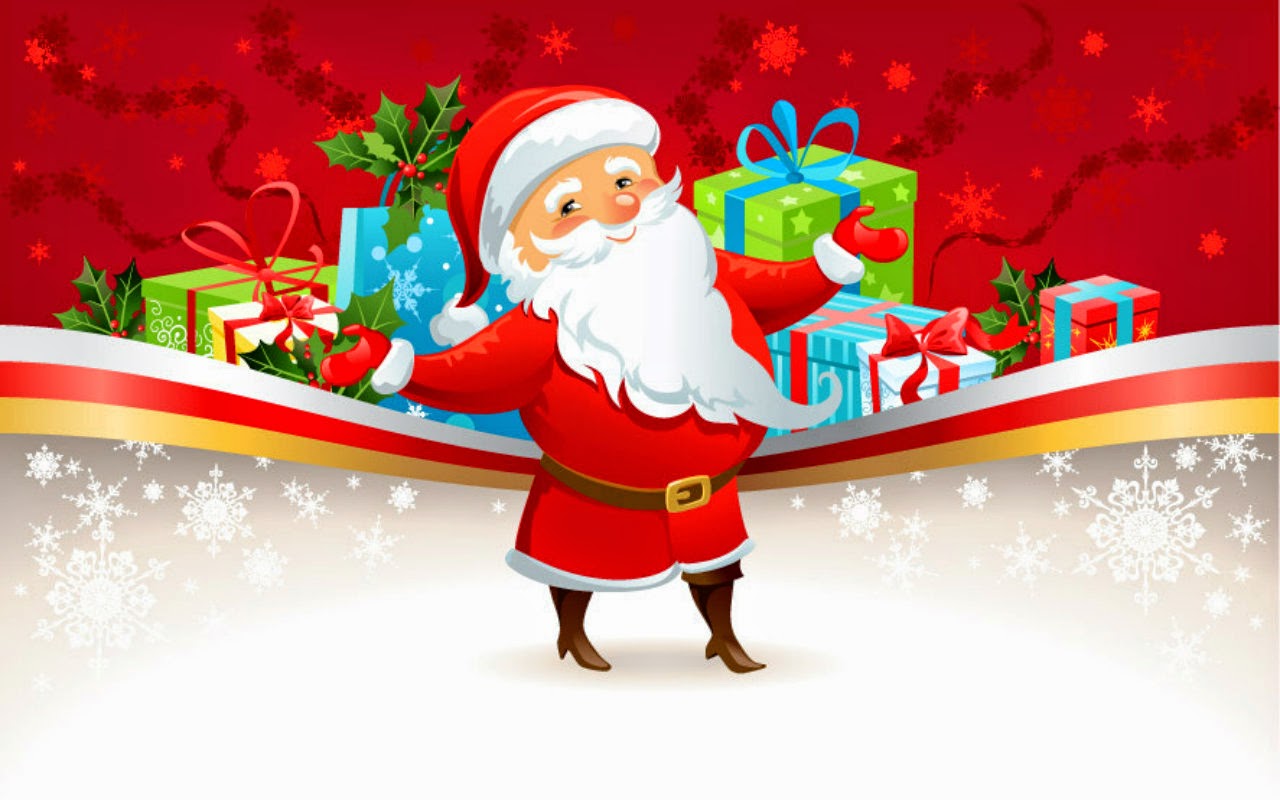 2017 Christmas Santa Claus - Santa Claus Toys Cartoon , HD Wallpaper & Backgrounds