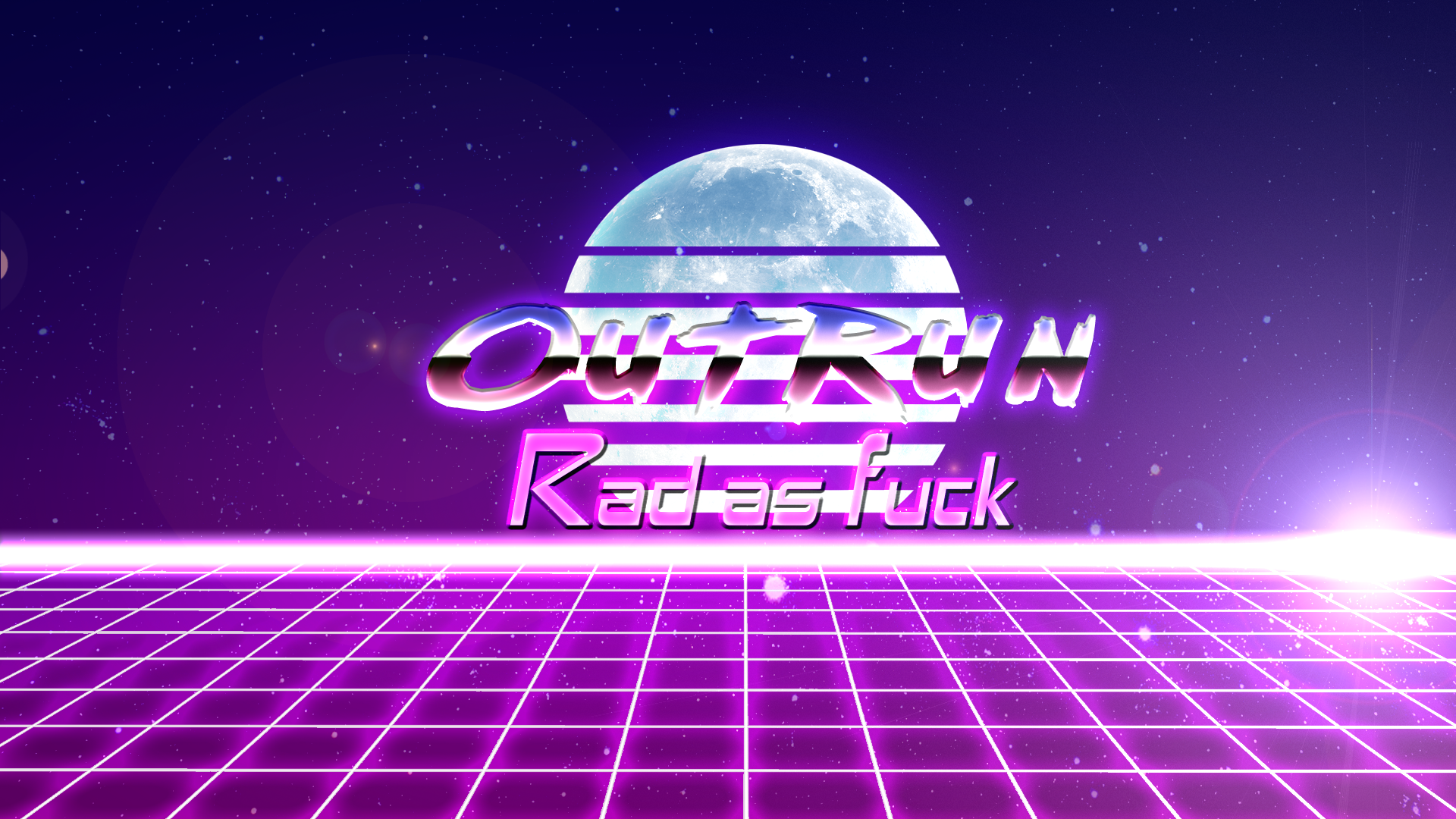I Tried My Hand At Creating An Outrun Wallpaper - Backgrounds For Clone Hero , HD Wallpaper & Backgrounds
