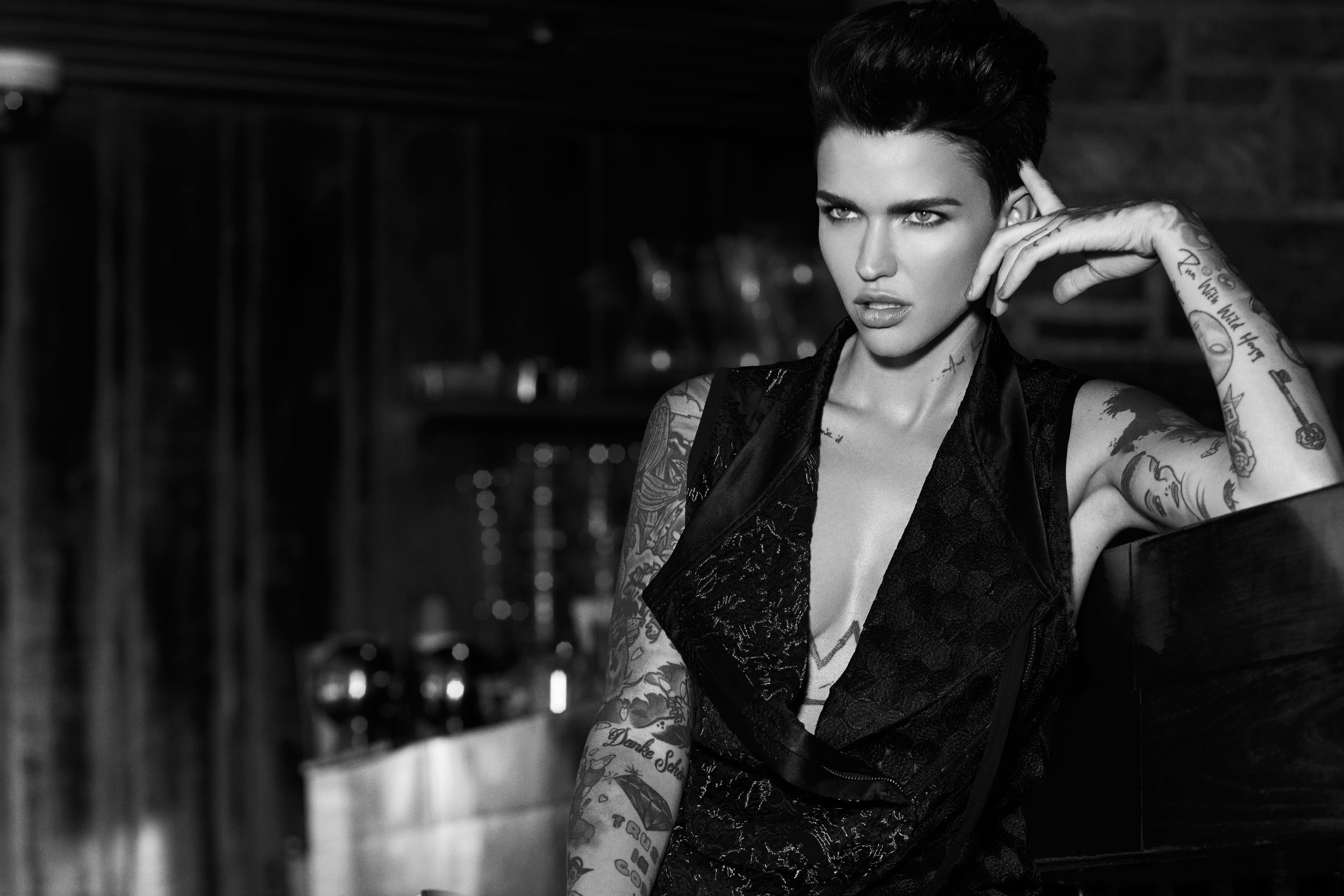 Ruby Rose Monochrome - Ruby Rose Photoshoot , HD Wallpaper & Backgrounds