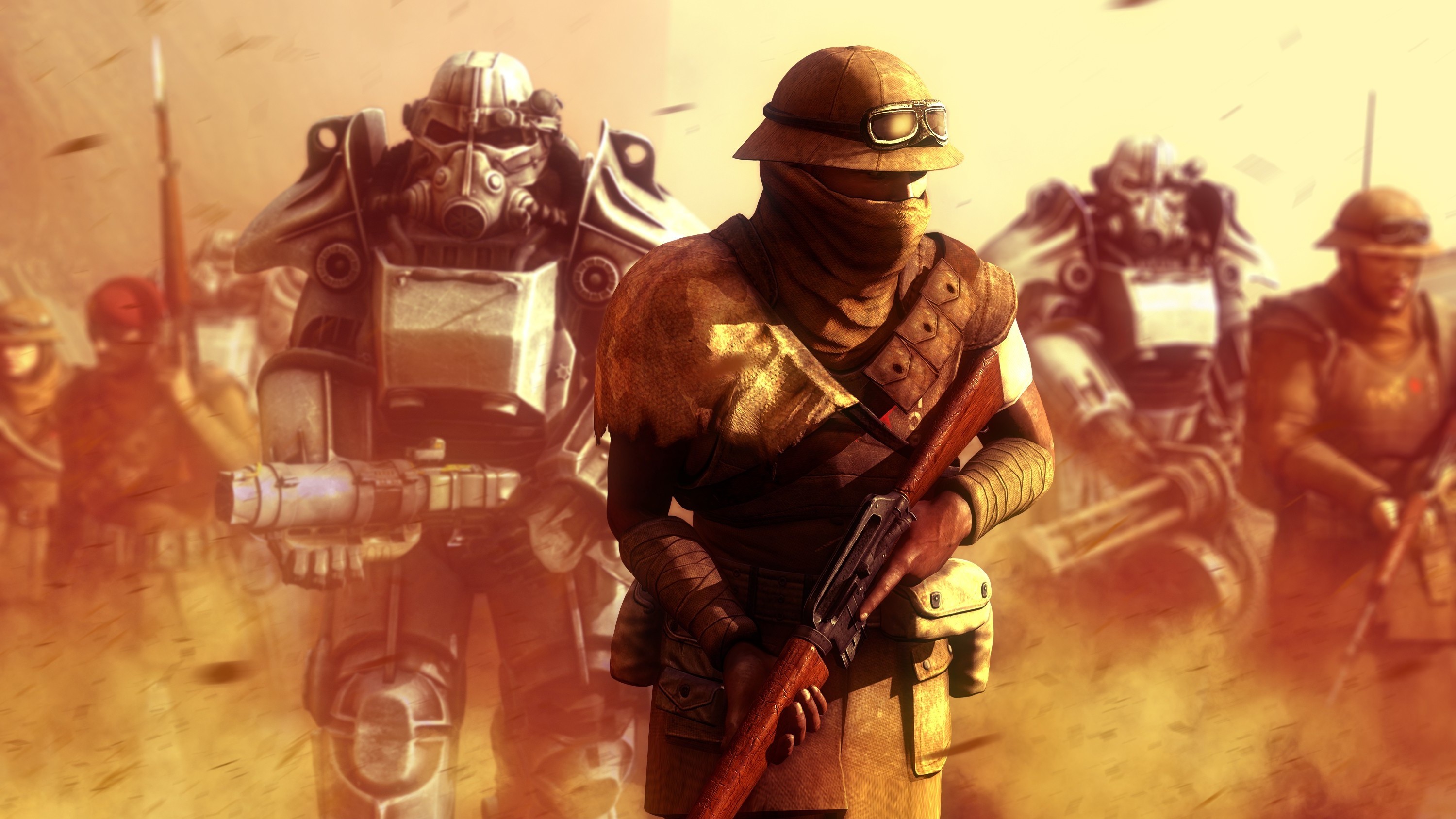 Fallout New Vegas Wallpaper 4k - New California Republic Power Armor , HD Wallpaper & Backgrounds