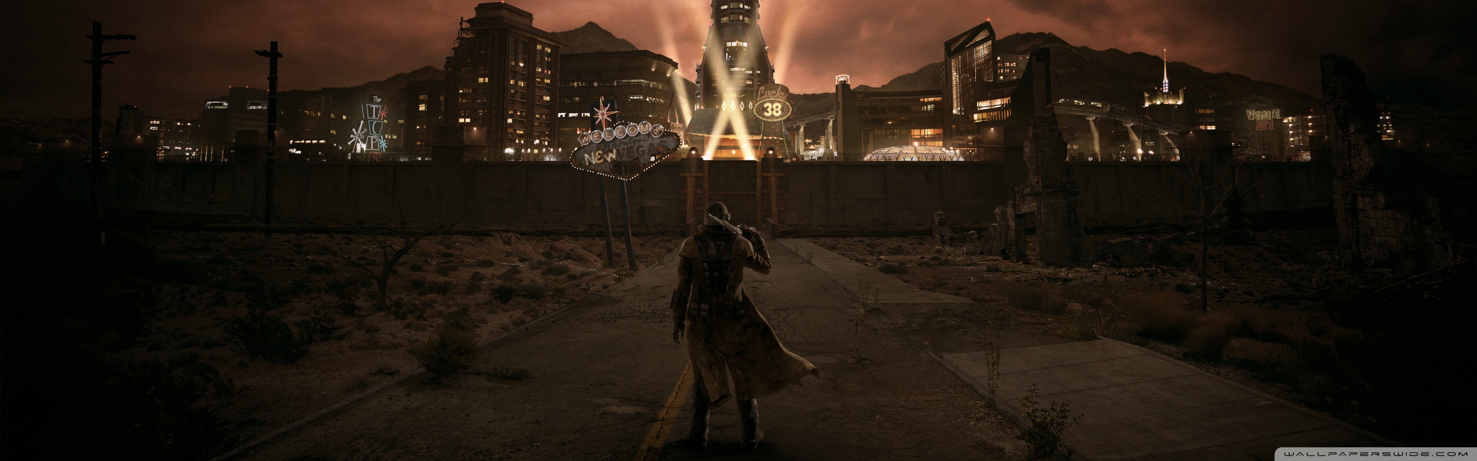 Dual Wide - Fallout New Vegas Dual , HD Wallpaper & Backgrounds