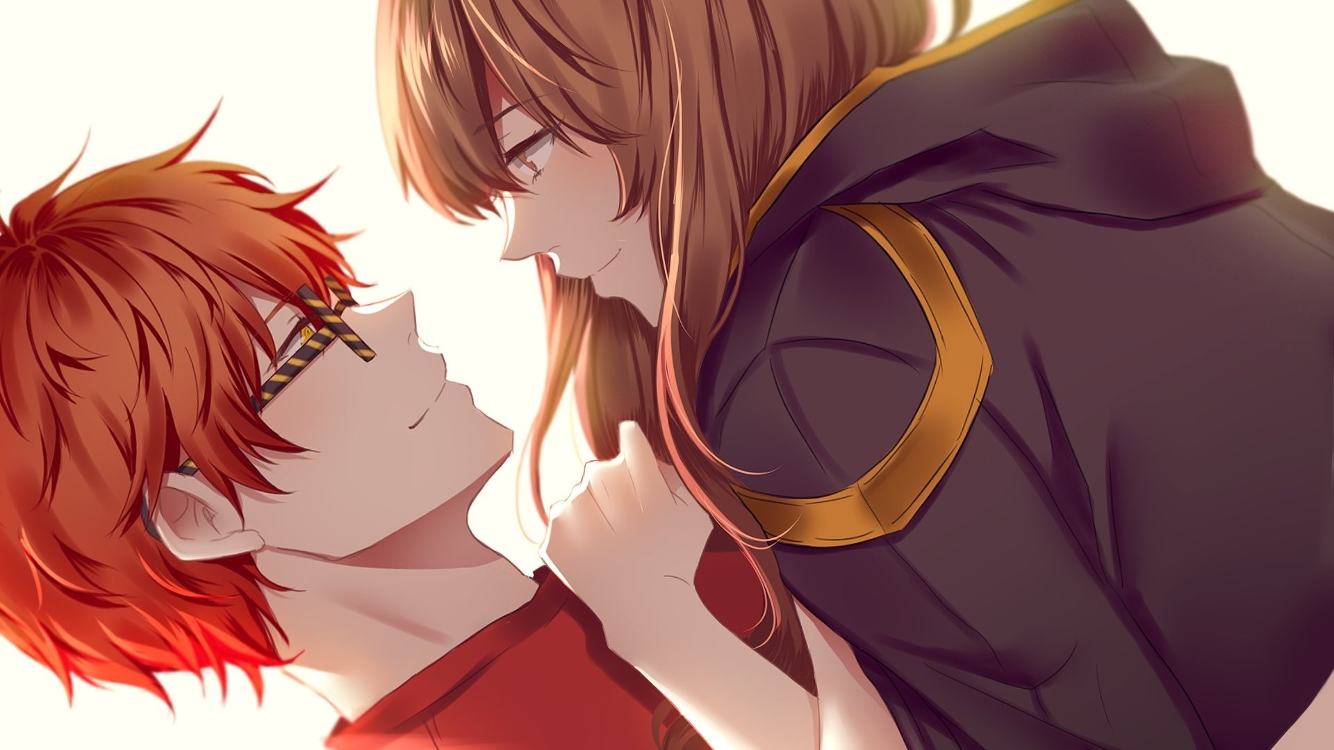 Mystic Messenger, Choi Saeyoung X Mc, Romance, Glasses, - 707 606 Mystic Messenger , HD Wallpaper & Backgrounds