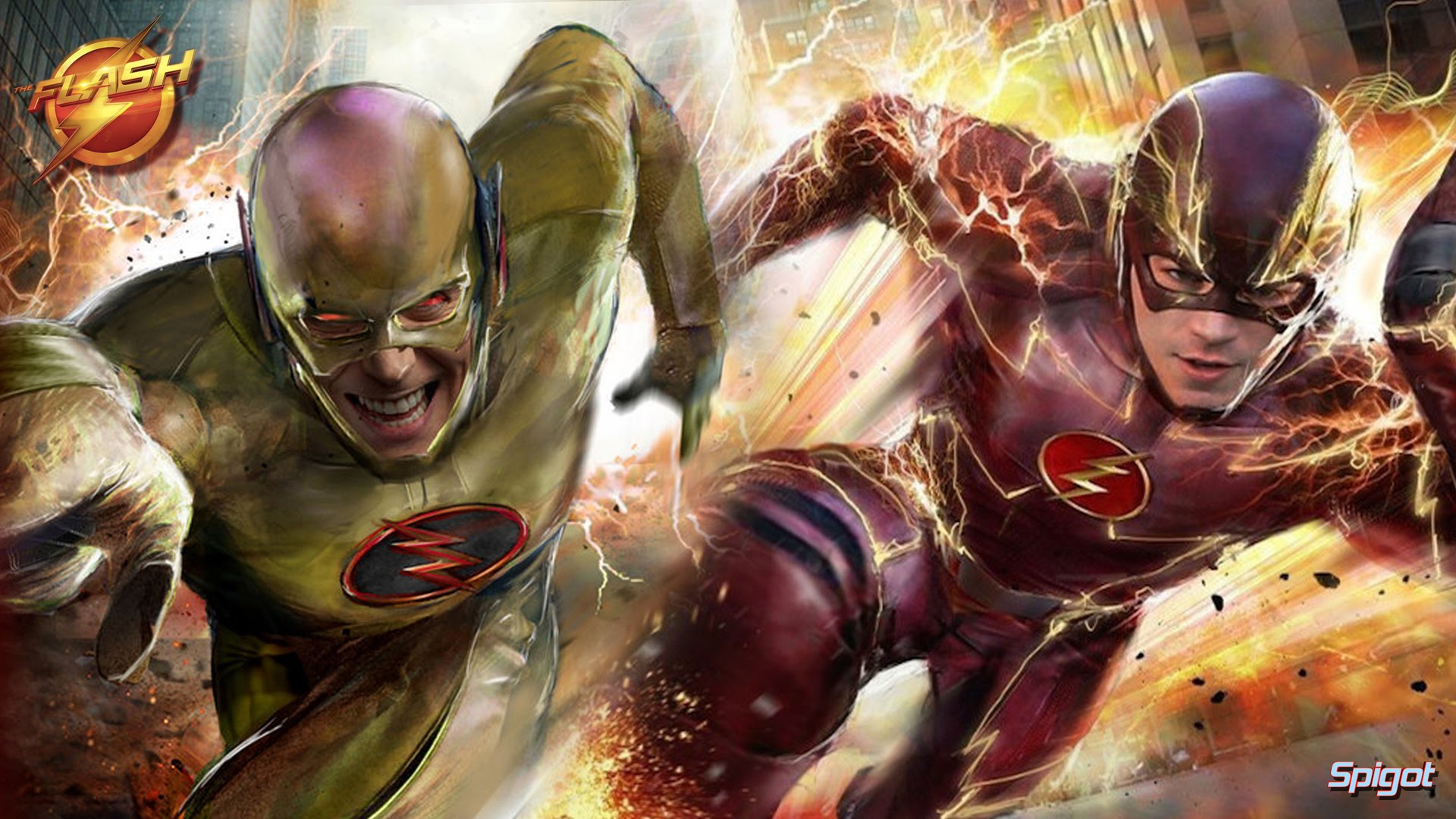 The Flash Desktop Wallpaper - Flash Vs Reverse Flash Wallpaper Hd , HD Wallpaper & Backgrounds