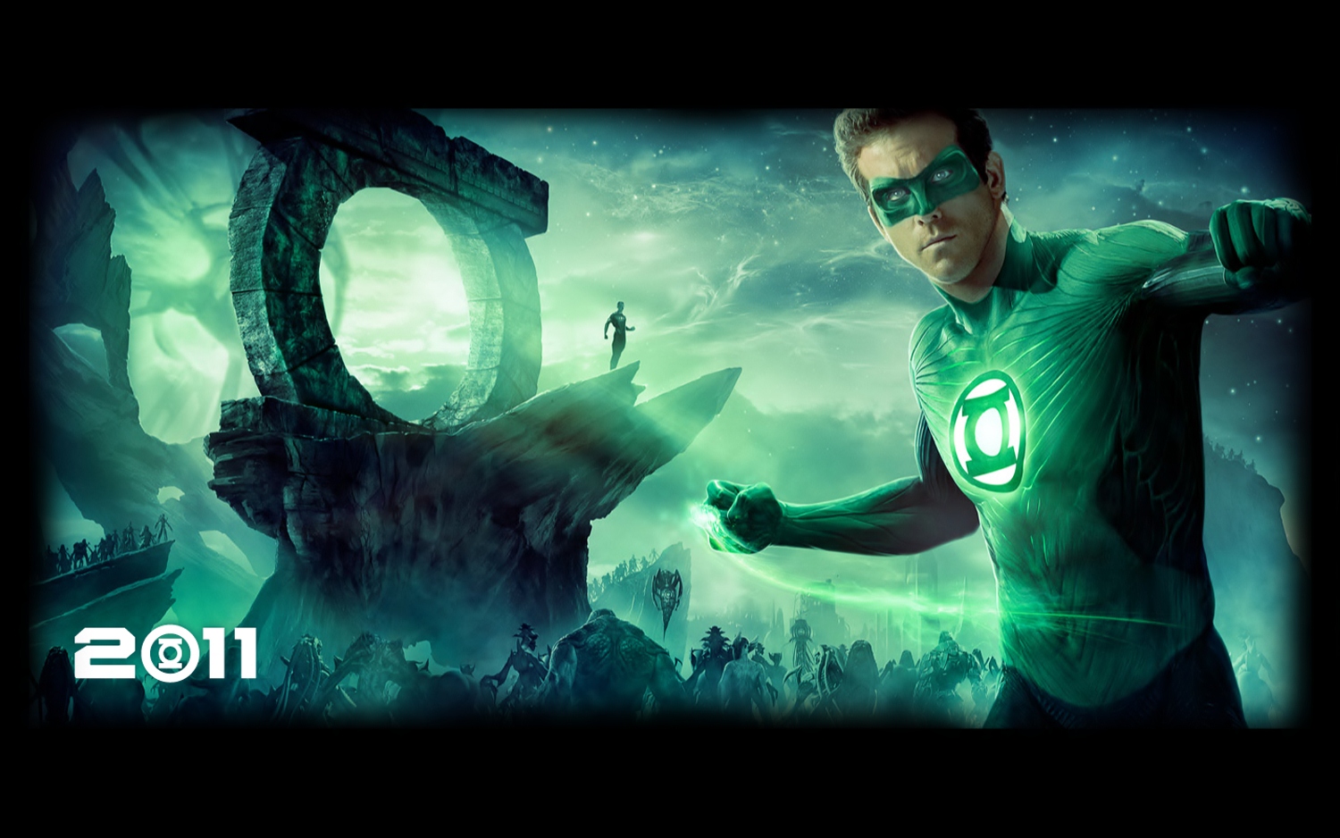 Green Lantern With Ryan Reynolds - Green Lantern Movie Poster , HD Wallpaper & Backgrounds