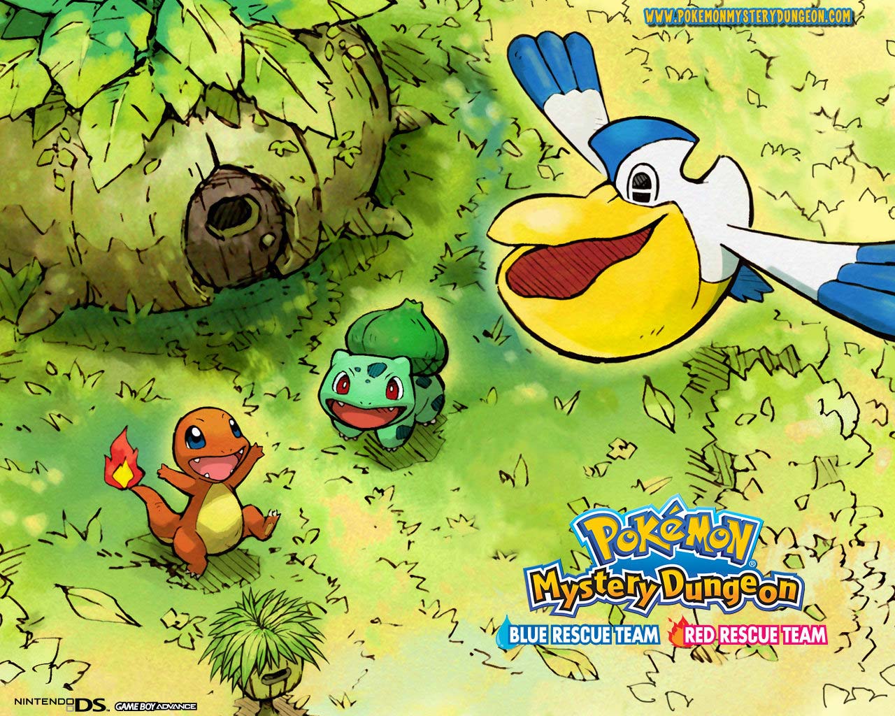 Charmander And Bulbasaur Pokemon Wallpaper - Pokemon Mystery Dungeon Menu , HD Wallpaper & Backgrounds